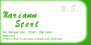 mariann sterl business card